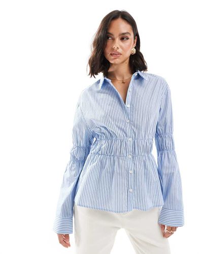 Camicia oversize a righe con dettagli arricciati - ASOS DESIGN - Modalova