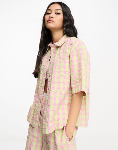 Camicia oversize squadrata a quadri verdi e rosa in coordinato - ASOS DESIGN - Modalova
