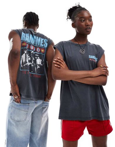 Canotta oversize unisex slavato con grafiche "The Ramones" - ASOS DESIGN - Modalova