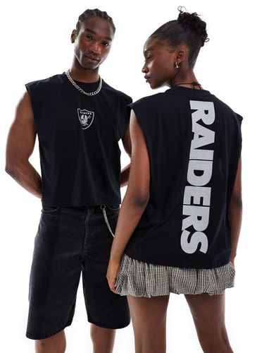 Canotta oversize squadrata unisex nera con stampa "Raiders" - ASOS DESIGN - Modalova