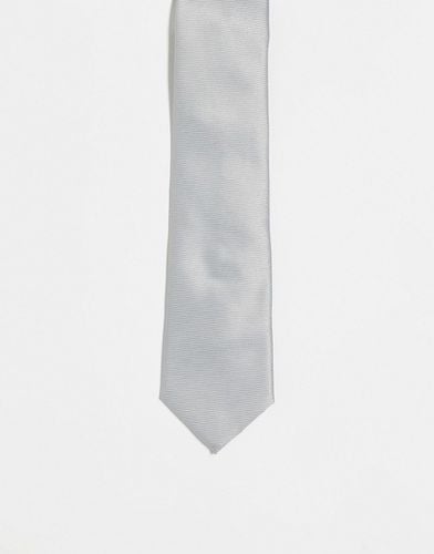 Cravatta sottile argentata - ASOS DESIGN - Modalova