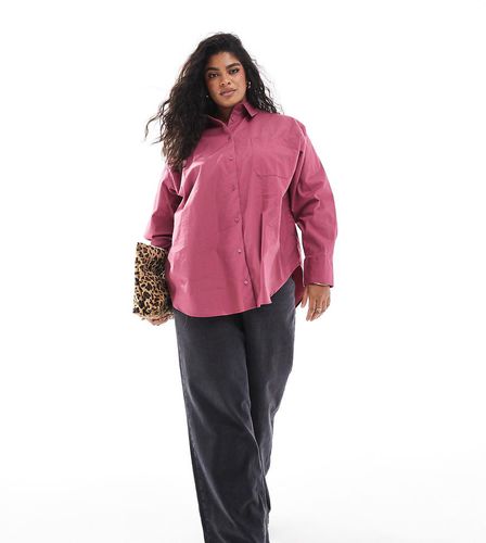 ASOS DESIGN Curve - Camicia oversize rosa scuro - ASOS Curve - Modalova