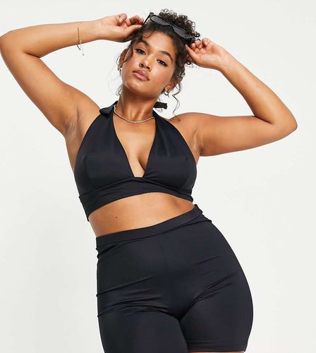 Curve - Mix and Match - Slip bikini stile leggings neri - ASOS DESIGN - Modalova