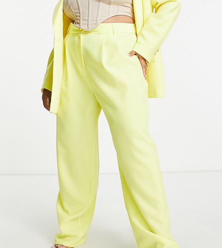 Curve - Pantaloni da abito dad gialli - ASOS DESIGN - Modalova