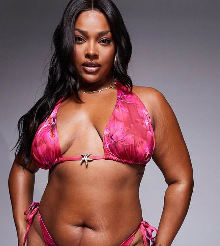 ASOS DESIGN Curve - Rio - Haut de bikini triangle à fleurs - Asos Curve - Modalova