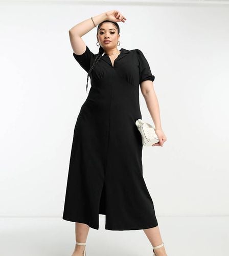 ASOS DESIGN Curve - Vestito da giorno midi con colletto - ASOS Curve - Modalova