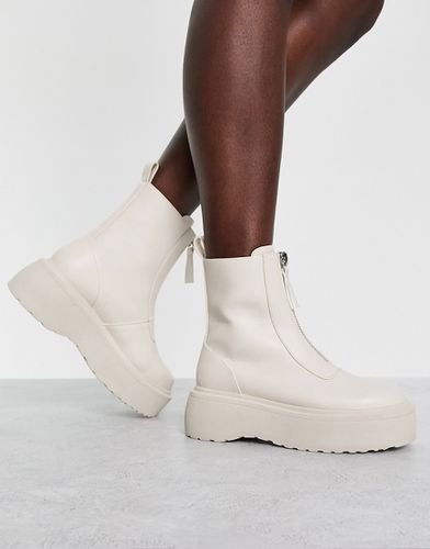Amsterdam - Stivali bianco sporco con suola spessa e zip anteriore - ASOS DESIGN - Modalova