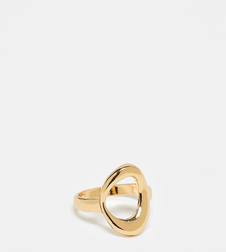 Anello a cerchio effetto fuso placcato 14 k color - ASOS DESIGN - Modalova