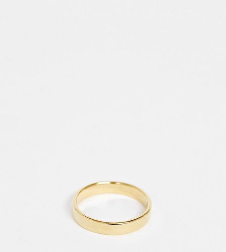 Anello a fascia in argento sterling placcato 14k - ASOS DESIGN - Modalova