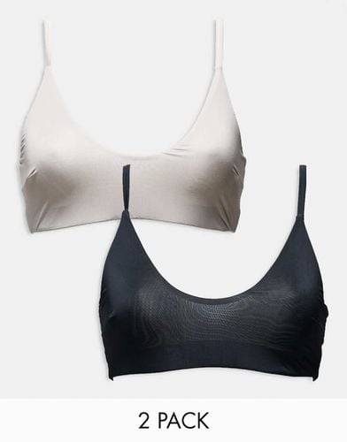 Bella - Confezione da 2 reggiseni morbidissimi nero e - ASOS DESIGN - Modalova