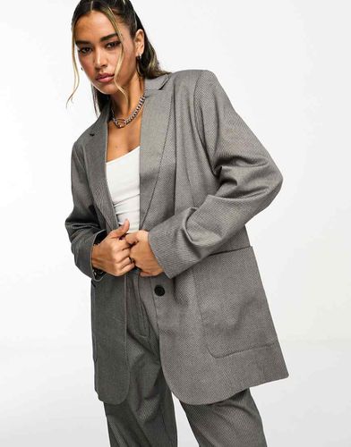 Blazer dad fit comodo in twill con tasche applicate - ASOS DESIGN - Modalova