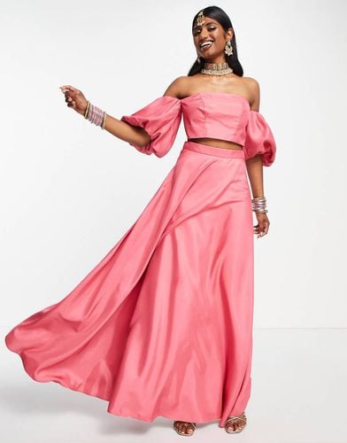 Gonna lehenga in raro acceso in coordinato - ASOS DESIGN - Modalova