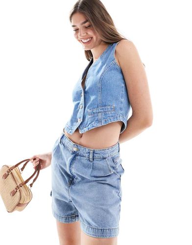 Gilet in denim medio stile western - ASOS DESIGN - Modalova