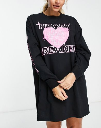 Disco Heartbreaker - T-shirt da notte nera a maniche lunghe - ASOS DESIGN - Modalova