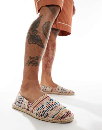 Espadrilles di tela con stampa azteca - ASOS DESIGN - Modalova