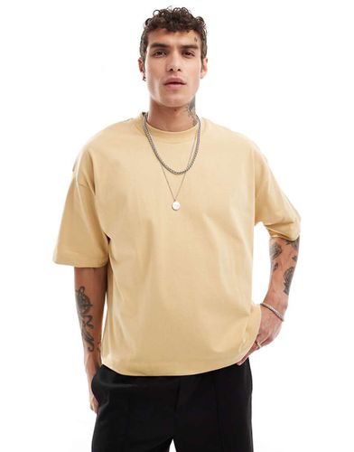 Essential - T-shirt oversize squadrata pesante 240 gsm beige - ASOS DESIGN - Modalova