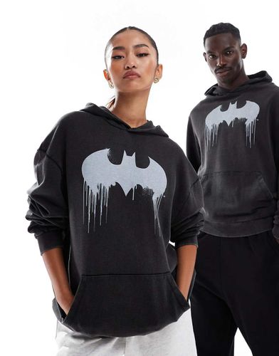 Felpa con cappuccio unisex oversize slavato con stampa "Batman" - ASOS DESIGN - Modalova