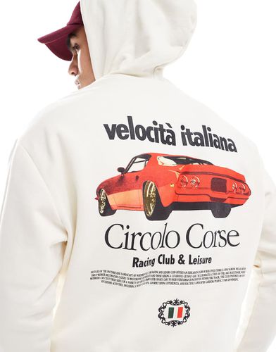 Felpa sporco con cappuccio e stampa sul retro - ASOS DESIGN - Modalova