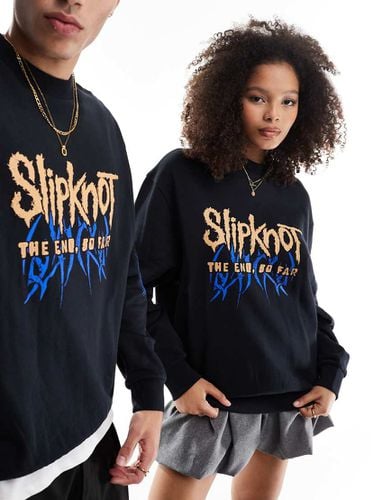 Felpa oversize unisex nera con stampe "Slipknot" su licenza - ASOS DESIGN - Modalova