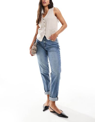 Hourglass - Mom jeans vestibilità comoda a vita alta medio - ASOS DESIGN - Modalova