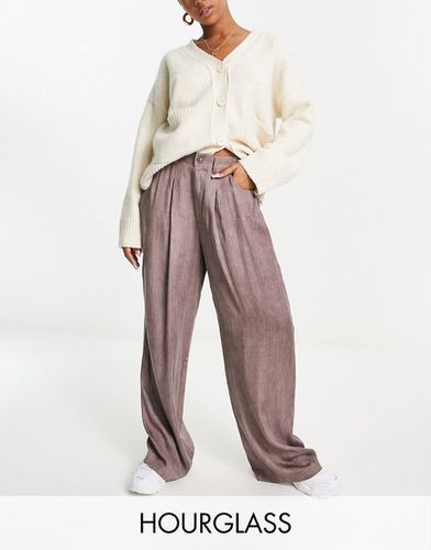 Hourglass - Pantaloni dad a fondo ampio color visone slavato - ASOS DESIGN - Modalova