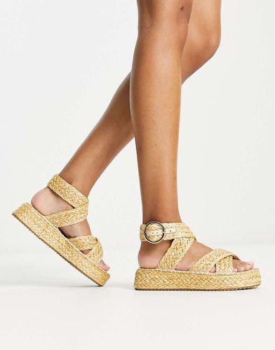 Journey - Espadrilles in rafia neutre - ASOS DESIGN - Modalova