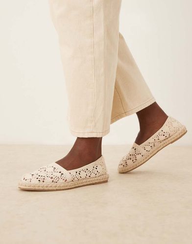Joey - Espadrilles à bout fermé en crochet - Naturel - Asos Design - Modalova
