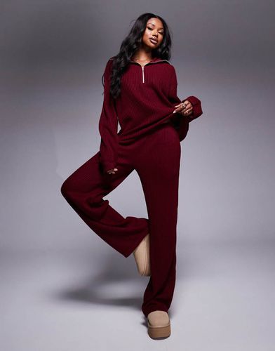 Joggers a fondo ampio bordeaux in coordinato - ASOS DESIGN - Modalova