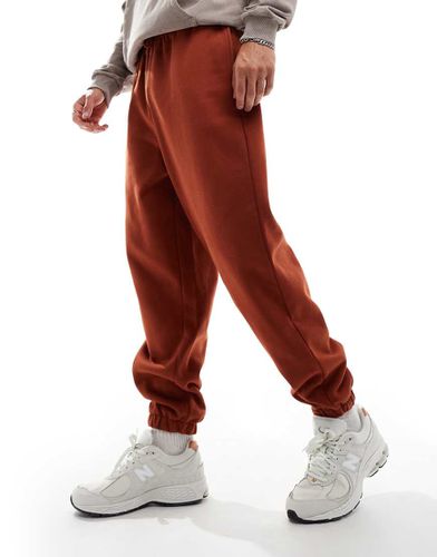 Joggers pesanti oversize premium rosso bruciato 400 gsm - ASOS DESIGN - Modalova