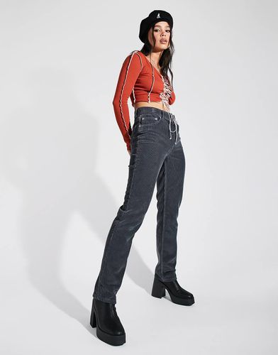 Jeans dritti a vita medio alta color granito in coordinato - ASOS DESIGN - Modalova