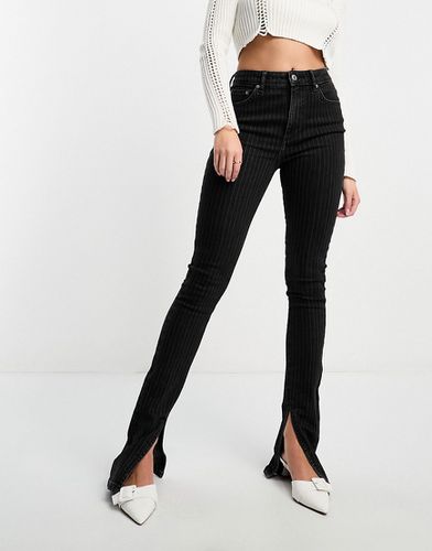 Jeans skinny a zampa nero gessato - ASOS DESIGN - Modalova