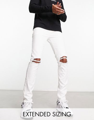 Jeans skinny bianchi con strappi alle ginocchia - ASOS DESIGN - Modalova