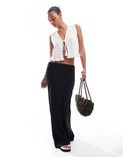 Jupe longue douce - Noir - Asos Design - Modalova