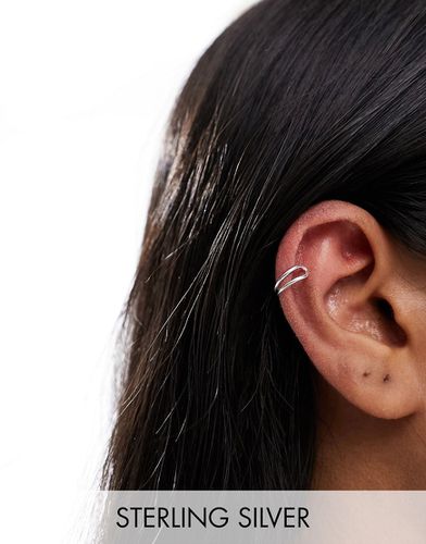 Orecchini ear cuff in sterling con design doppio - ASOS DESIGN - Modalova