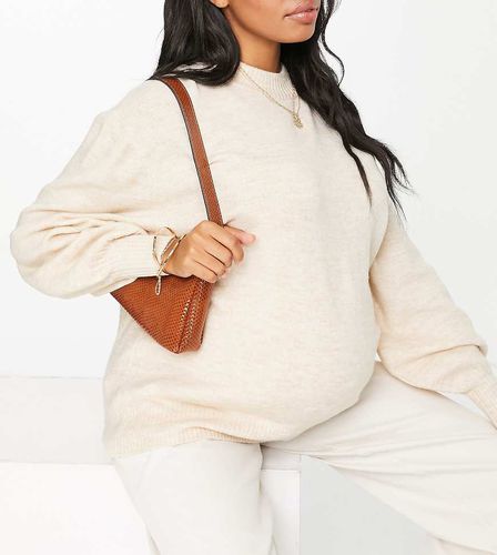 ASOS DESIGN Maternity - Maglione squadrato girocollo color avena - ASOS Maternity - Modalova