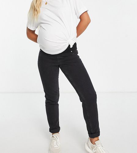 ASOS DESIGN Maternity - Mom jeans slim slavato con fascia sotto il pancione - ASOS Maternity - Modalova