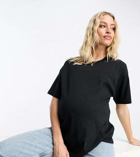 Maternity - T-shirt oversize nera - ASOS DESIGN - Modalova