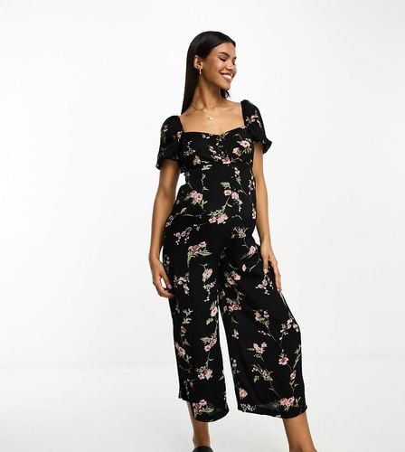 ASOS DESIGN Maternity - Tuta jumpsuit milkmaid a fiori - ASOS Maternity - Modalova