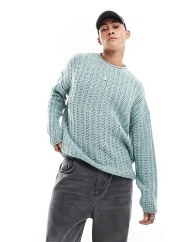 Maglione traforato leggero morbido a coste chiaro - ASOS DESIGN - Modalova