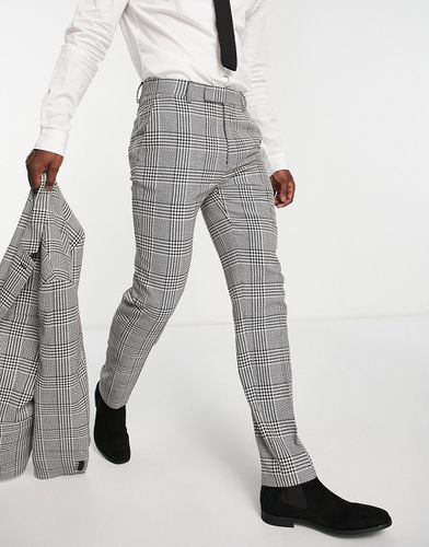 Mix and Match - Pantaloni da abito skinny a quadri pied de poule bianchi e neri - ASOS DESIGN - Modalova