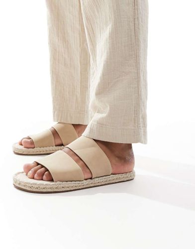Sandales style espadrilles à enfiler - Taupe - Asos Design - Modalova