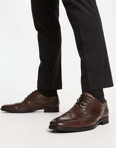 Scarpe Oxford stringate in pelle color cuoio - ASOS DESIGN - Modalova