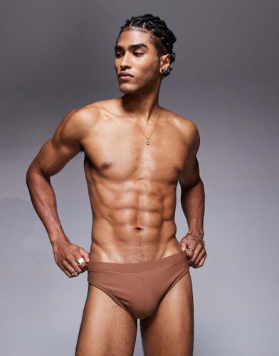 Slip de bain texturé - Asos Design - Modalova