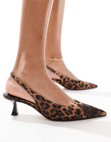 Stroll - Scarpe leopardate con tacchetto a spillo e cinturino posteriore - ASOS DESIGN - Modalova