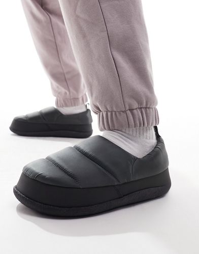 Pantofole imbottite premium grigie in nylon - ASOS DESIGN - Modalova