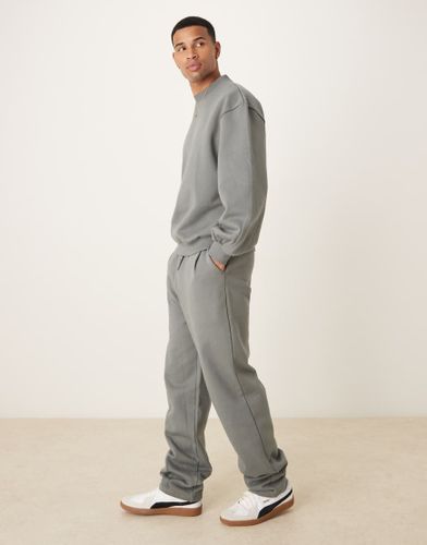 Pantalon de jogging ample et épais de qualité supérieure avec plis et ourlet pincé - Asos Design - Modalova