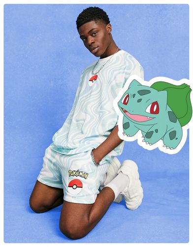 Pantaloncini con motivo stampato Pokémon in coordinato - ASOS DESIGN - Modalova
