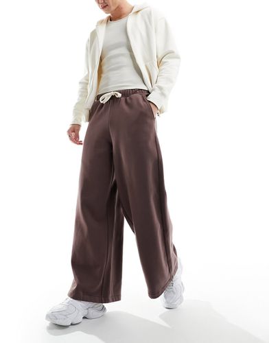 Pantaloni marroni a fondo super ampio - ASOS DESIGN - Modalova