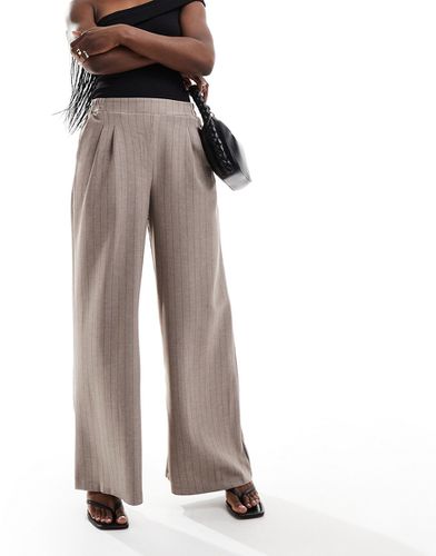 Pantaloni a fondo ampio color pietra con righe nere - ASOS DESIGN - Modalova