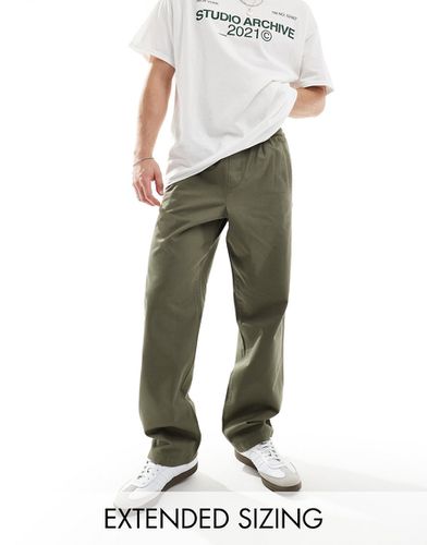 Pantaloni comodi oliva - ASOS DESIGN - Modalova